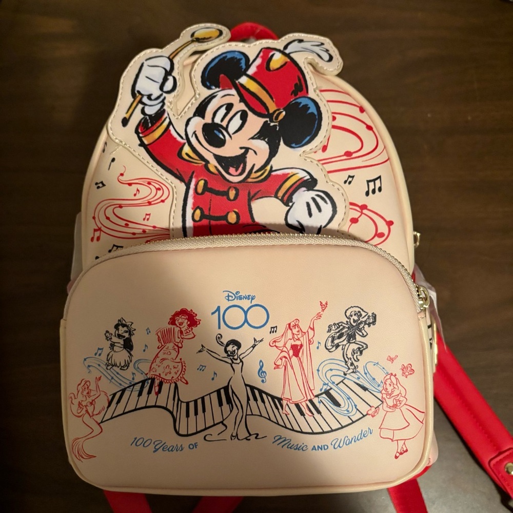 Loungefly Mickey Disney 100 conductor mini backpack